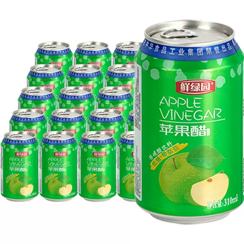 鲜绿园 苹果醋 310ml*12罐 29.9元包邮（双重优惠） 值值值-买手聚集的地方