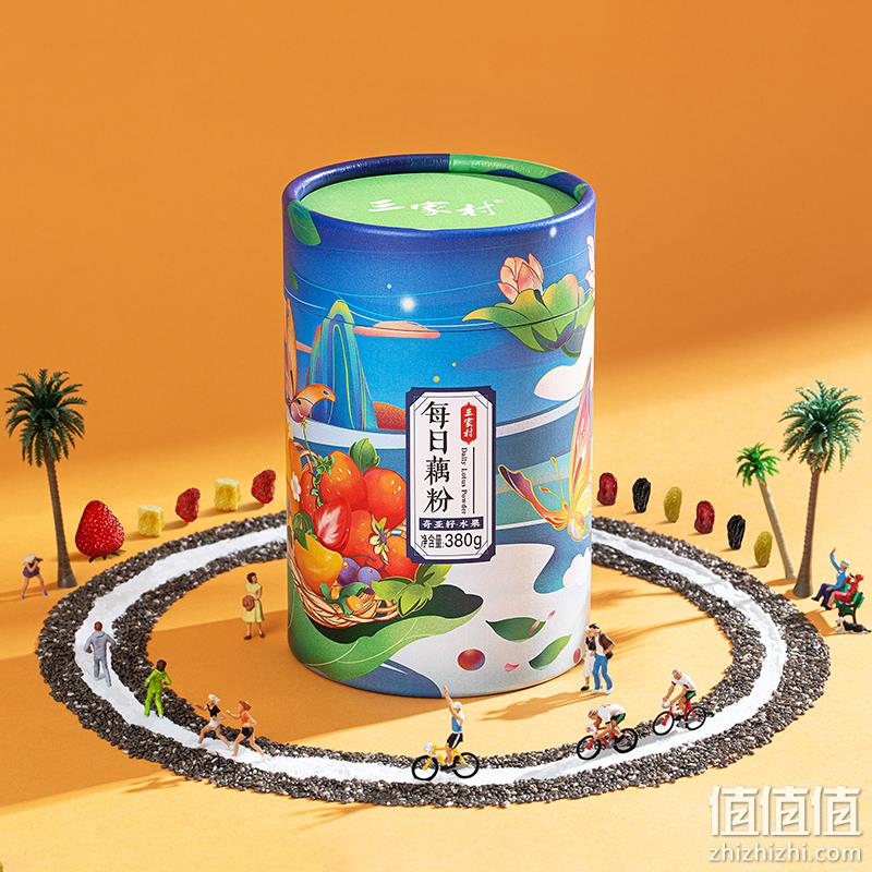 杭州特产，三家村 桂花坚果每日藕粉 380g*2罐  多款 43.9元包邮（22元/罐） 值值值-买手聚集的地方