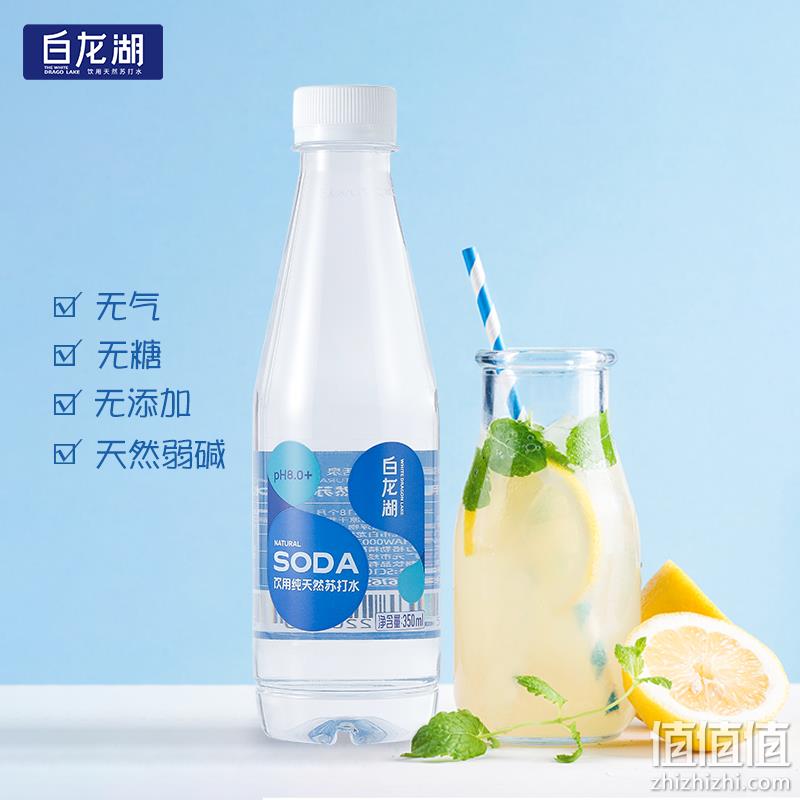 缓解胃酸，白龙湖 无糖无添加0卡天然弱碱苏打水 350mL*6瓶 9.9元包邮（需领券） 值值值-买手聚集的地方