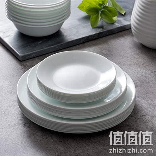 Corelle 康宁 Livingware 经典纯白玻璃餐盘 8件套 新低135.8元 值值值-买手聚集的地方