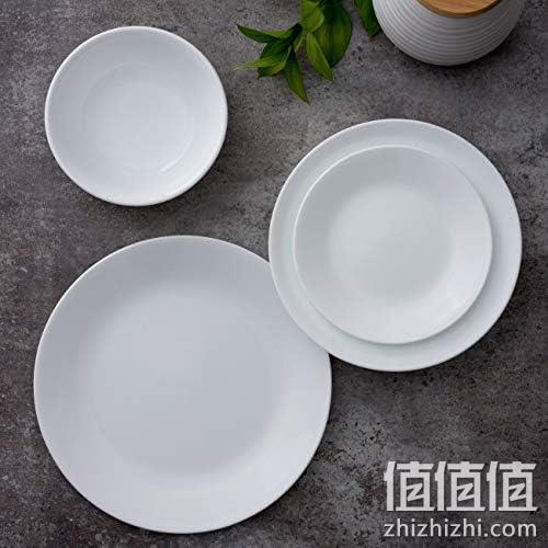 Corelle 康宁 Livingware 经典纯白玻璃餐盘 8件套 新低135.8元 值值值-买手聚集的地方