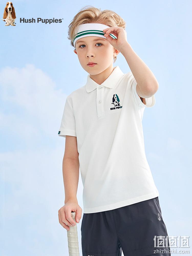 Hush Puppies 暇步士 2023夏新款男童翻领短袖POLO衫（105~160码）6色 69元包邮（需领券） 值值值-买手聚集的地方