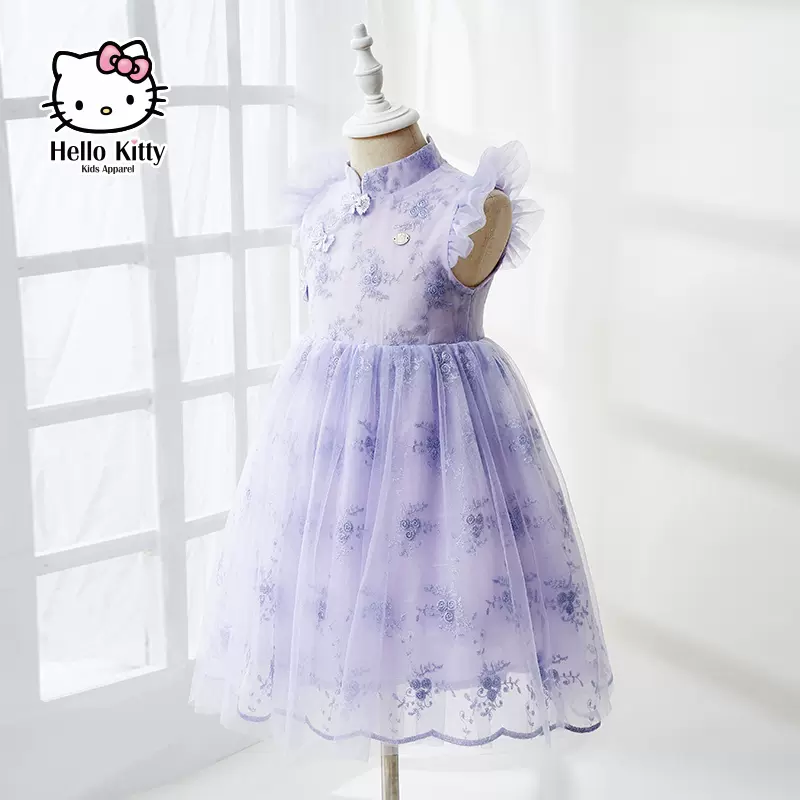 清仓低价，Hello Kitty 夏季女童玫瑰蝴蝶结公裙礼服裙（110~160码） 3款 89元包邮（需领券） 值值值-买手聚集的地方