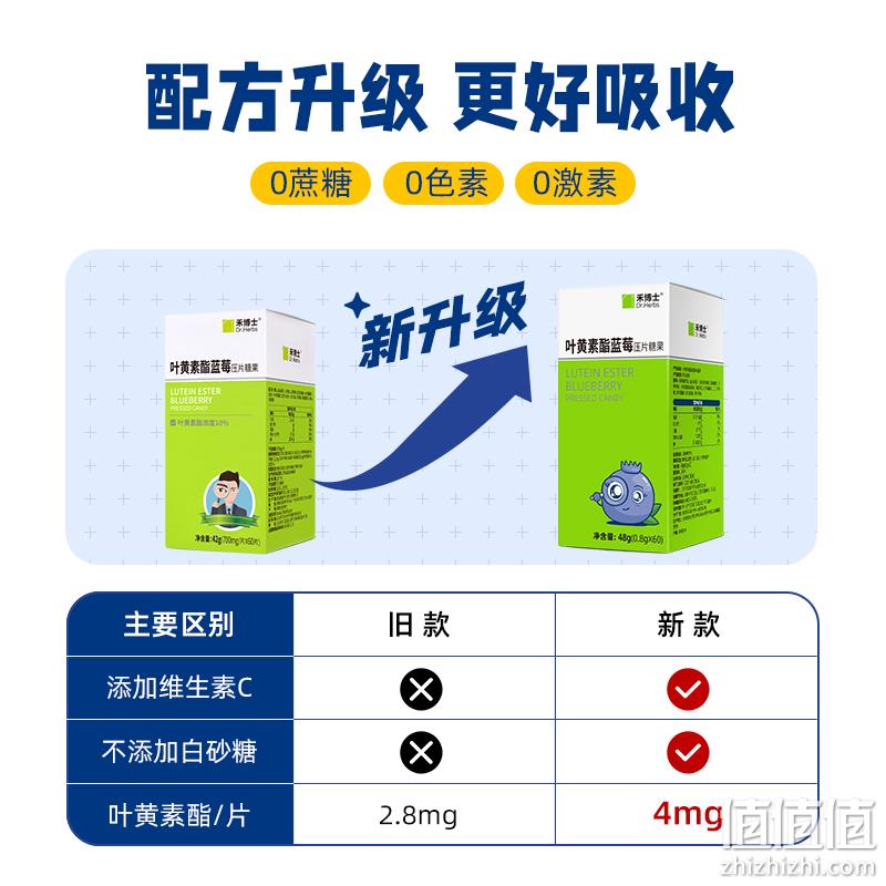 Dr．Herbs 禾博士 叶黄素酯蓝莓片 60片 14.9元包邮（需领券） 值值值-买手聚集的地方