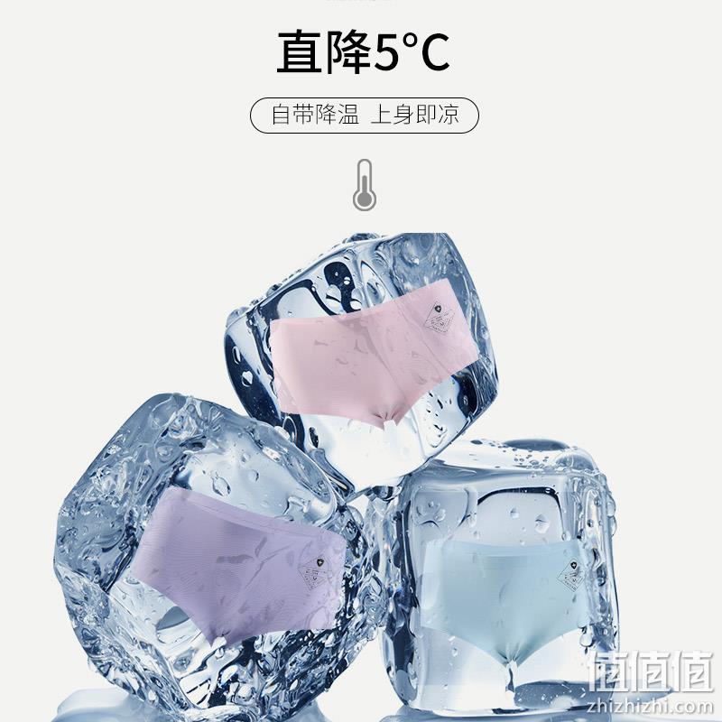 雪中飞 冰丝无痕抗菌女士内裤3条 多款 15.9元包邮（需领券） 值值值-买手聚集的地方