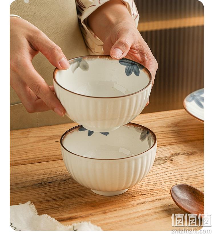共禾京品 釉下彩复古高颜值陶瓷餐具6件套 39.9元包邮（需领券） 值值值-买手聚集的地方