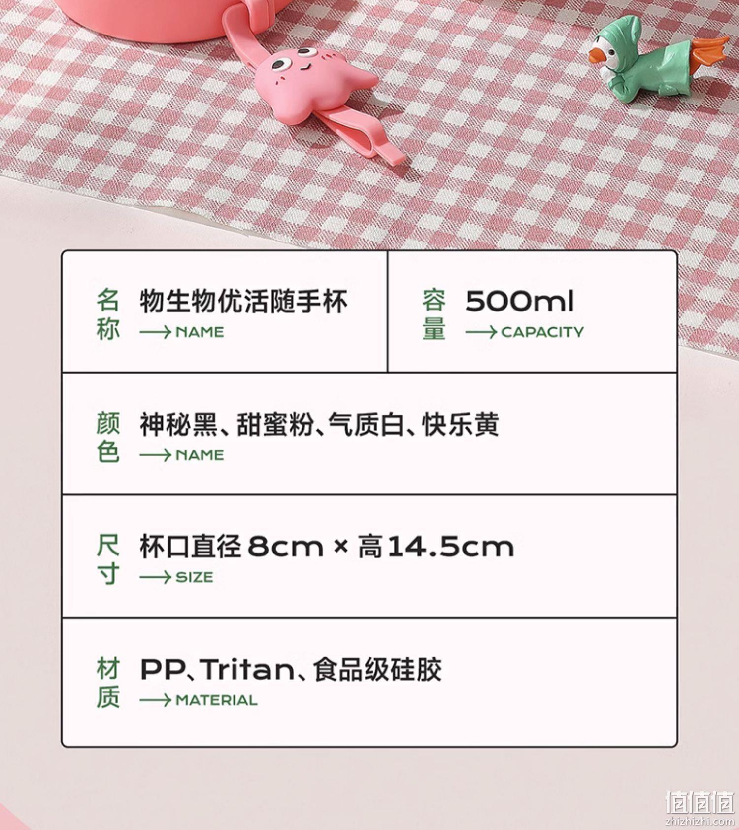 Relea 物生物 Tritan双饮口水杯 500ml 6色（送吸管刷） 新低29.9元包邮（需领券） 值值值-买手聚集的地方
