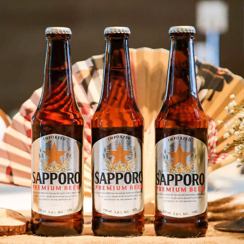 日期新鲜,Sapporo 三宝乐 日本风味 札幌啤酒330mL*24瓶 赠洗漱包 199元包邮(需领券) 值值值-买手聚集的地方