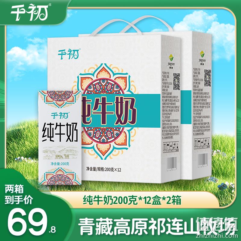 千初 青藏牧场 高原纯牛奶200mL*12盒*2箱 59.8元包邮（需用券） 值值值-买手聚集的地方