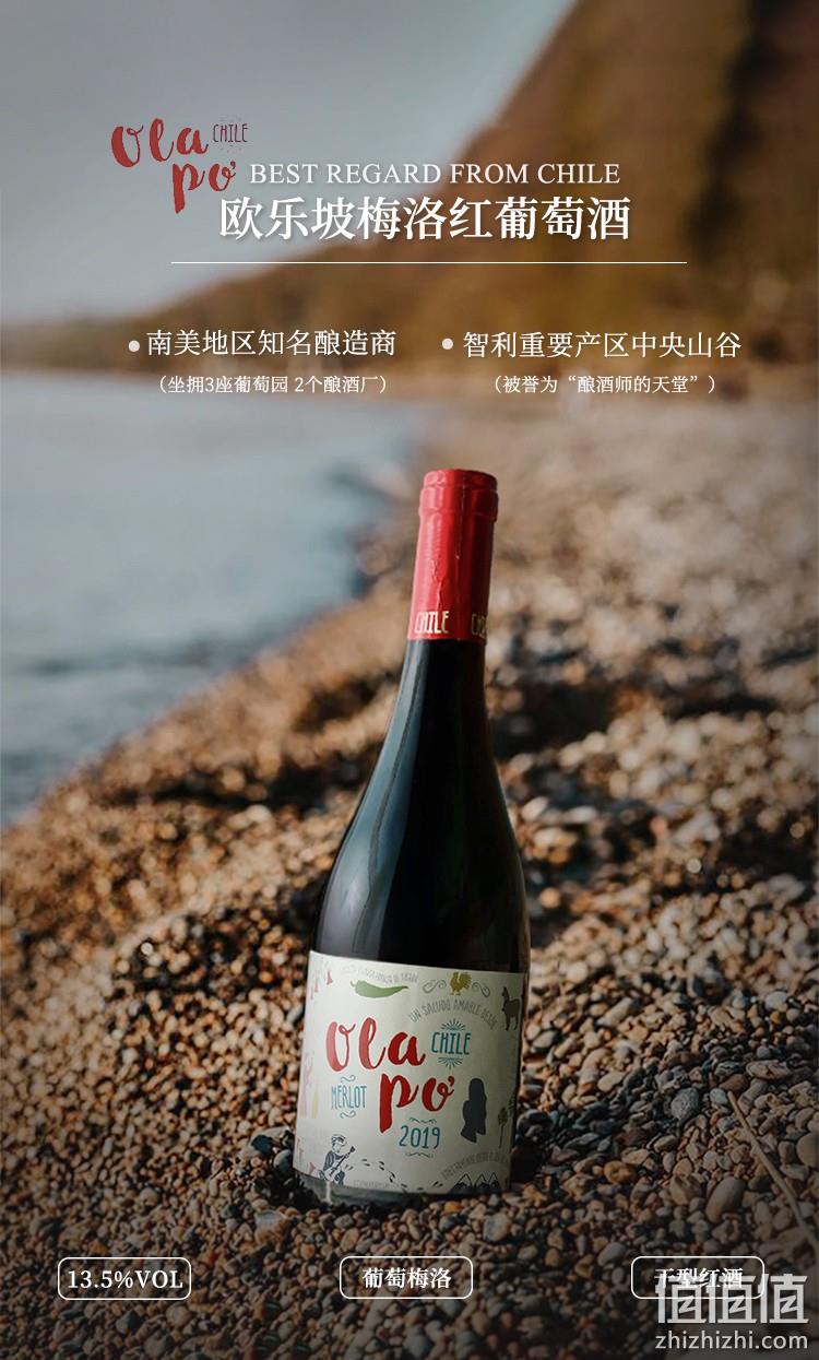 智利原瓶进口，露颂 中央山谷产区 欧乐坡梅洛干红葡萄酒750ml*6支整箱 新低368元包邮（61.33元/瓶） 值值值-买手聚集的地方