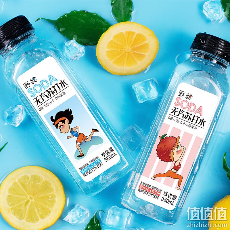 野岭 无糖无汽苏打水 380ml*6瓶 新低11.9元包邮（需领券） 值值值-买手聚集的地方