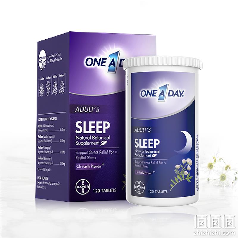 拜耳 One a day 复合植物舒压深眠片 120粒 59.04元包邮包税(双重优惠) 值值值-买手聚集的地方