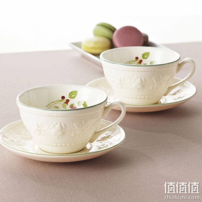 Wedgwood 玮致活 欢愉假日系列 树莓浮雕陶瓷2杯2碟套装 新低243.29元（可3件9折） 值值值-买手聚集的地方