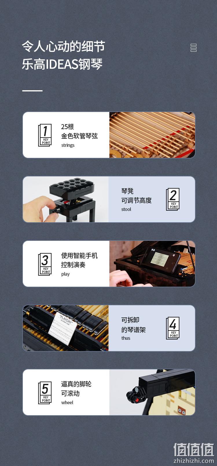88会员，LEGO 乐高 创意系列 可弹奏三角钢琴 21323 1747.4元包邮（双重优惠） 值值值-买手聚集的地方