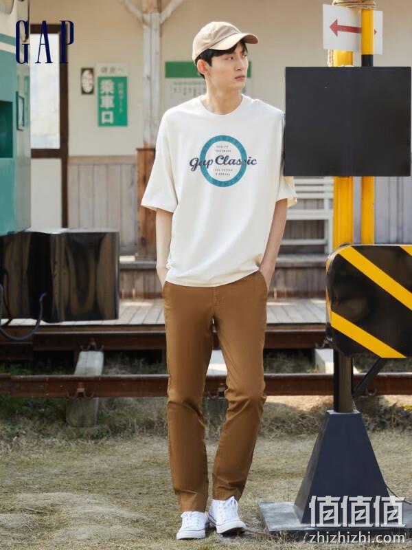Gap 盖璞  23夏季新款情侣纯棉落肩短袖T恤 858370   7色 59元包邮 值值值-买手聚集的地方