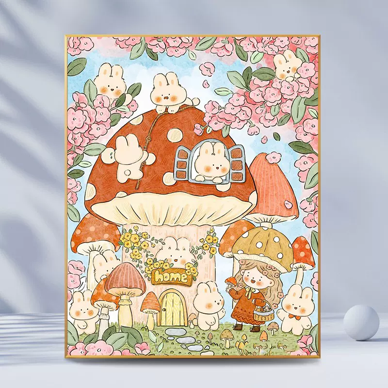 缘色 DIY数字油画填色画 14元包邮起（需用券） 值值值-买手聚集的地方