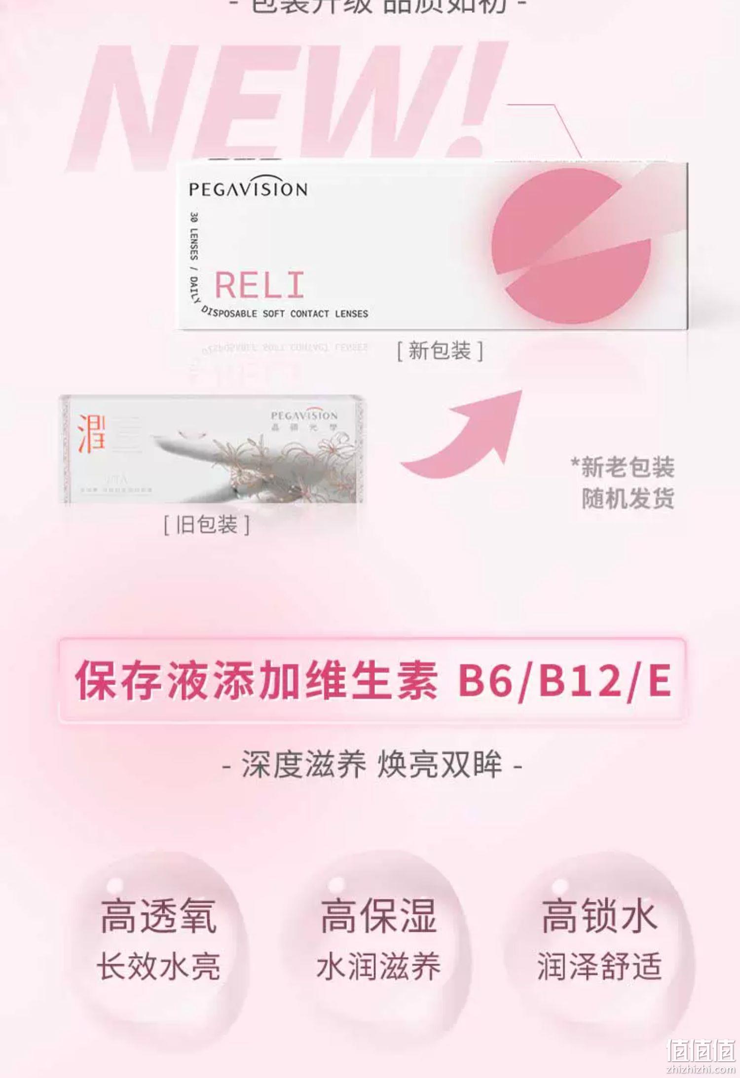 Pegavision 晶硕 好养眼小粉片水润B12日抛隐形眼镜 30片 59元包邮（需领券） 值值值-买手聚集的地方