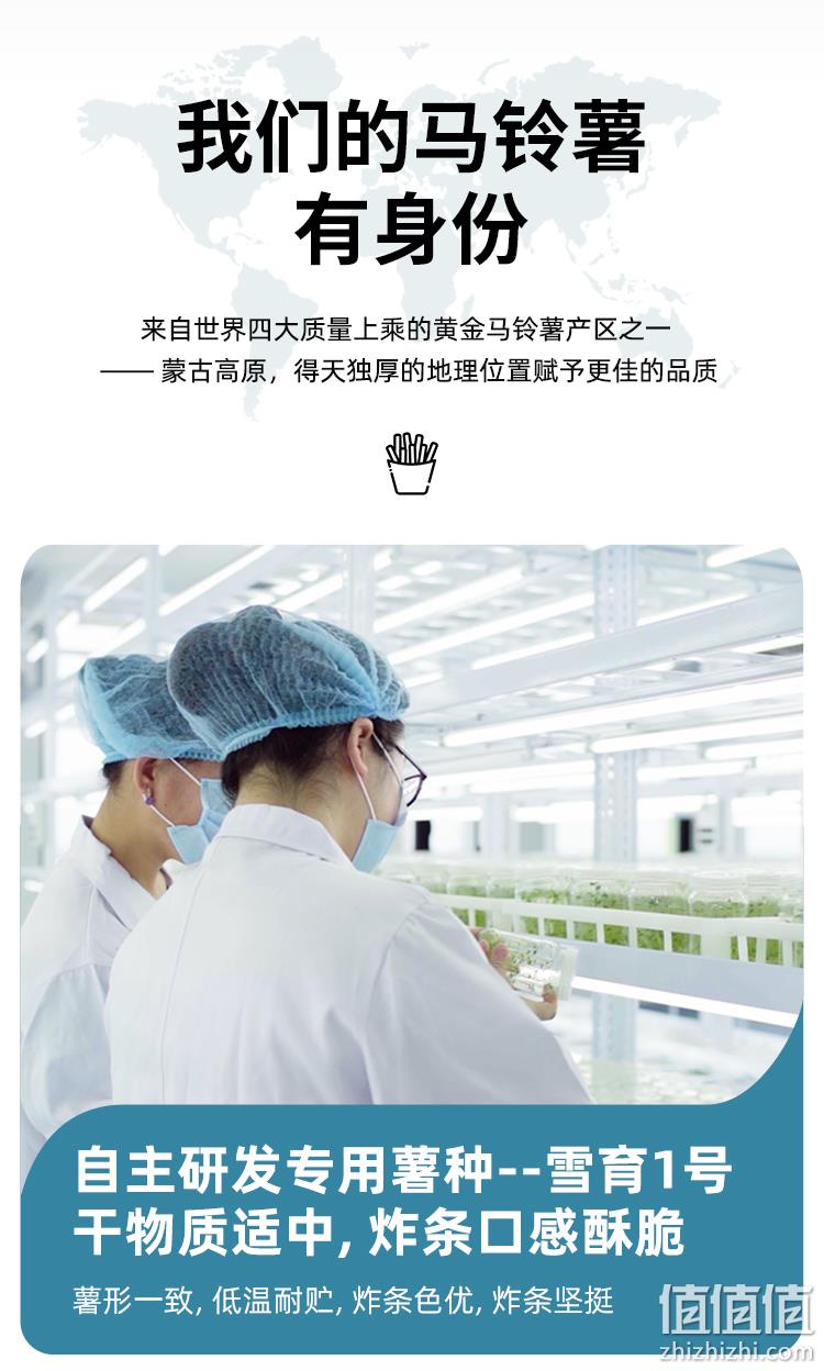 北京冬奥会供应商，雪川 薯脆时光冷冻薯条 1kg*2件 38.9元包邮（需领券） 值值值-买手聚集的地方