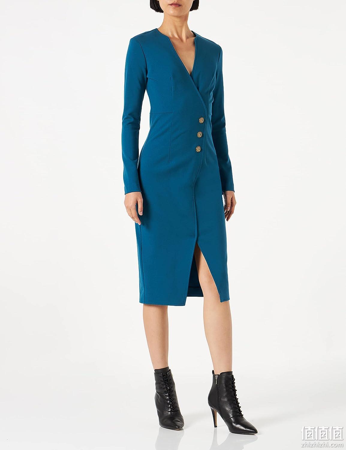 Pinko 品高 女式金色纽扣连衣裙 1G18KU_1739 886.57元 值值值-买手聚集的地方