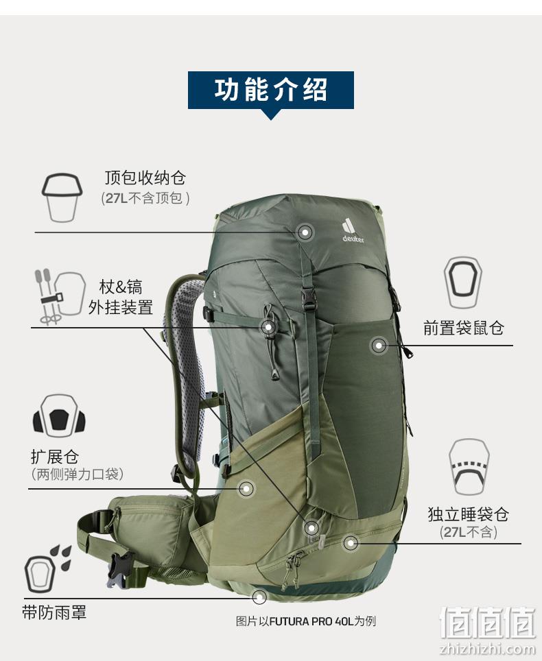 Deuter 多特 Futura 23 福特拉 旅行徒步双肩包 23L 778.03元 值值值-买手聚集的地方