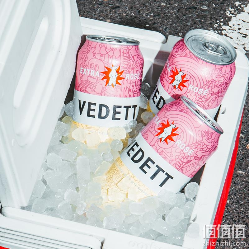 比利时进口，VEDETT 白熊 玫瑰红小麦啤酒 500mL*12听装 64元包邮（需领券） 值值值-买手聚集的地方