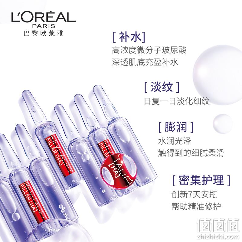 L'Oreal Paris 巴黎欧莱雅 复颜玻尿酸安瓶精华1.5mL*7支 58.12元（天猫旗舰店190元） 值值值-买手聚集的地方