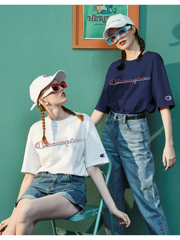 Champion 冠军牌 Life系列 中性纯棉刺绣Logo休闲T恤 多款多色 88元包邮包税（双重优惠） 值值值-买手聚集的地方