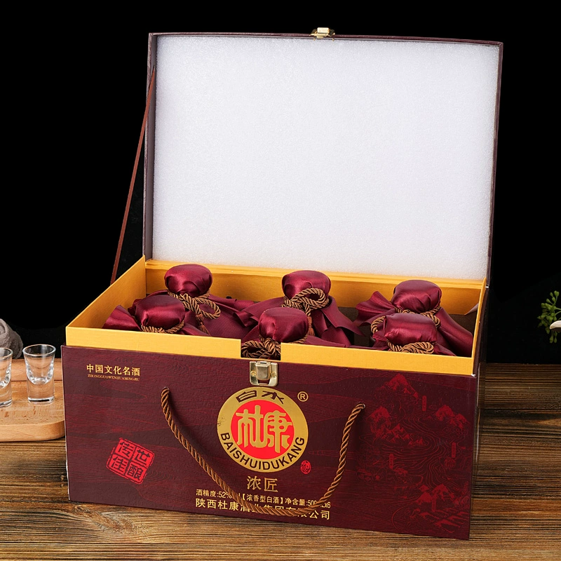 中华老字号，白水杜康 浓匠·传世佳酿 52度浓香型纯粮白酒500mL*6瓶 仿皮礼盒装 139元包邮（需领券） 值值值-买手聚集的地方