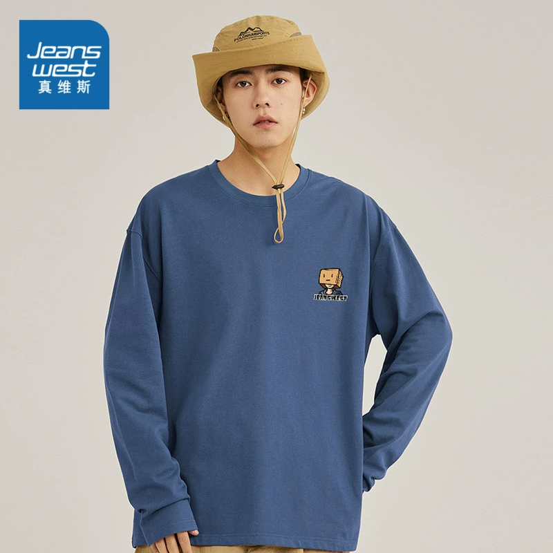 Jeanswest 真维斯 2023秋季新款纯棉印花长袖T恤 31款可选 39.9元包邮（双重优惠） 值值值-买手聚集的地方