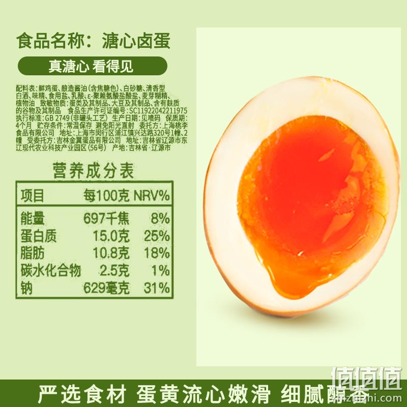 桃李 即食溏心卤蛋 35克*8枚 19.9元包邮（需领券） 值值值-买手聚集的地方