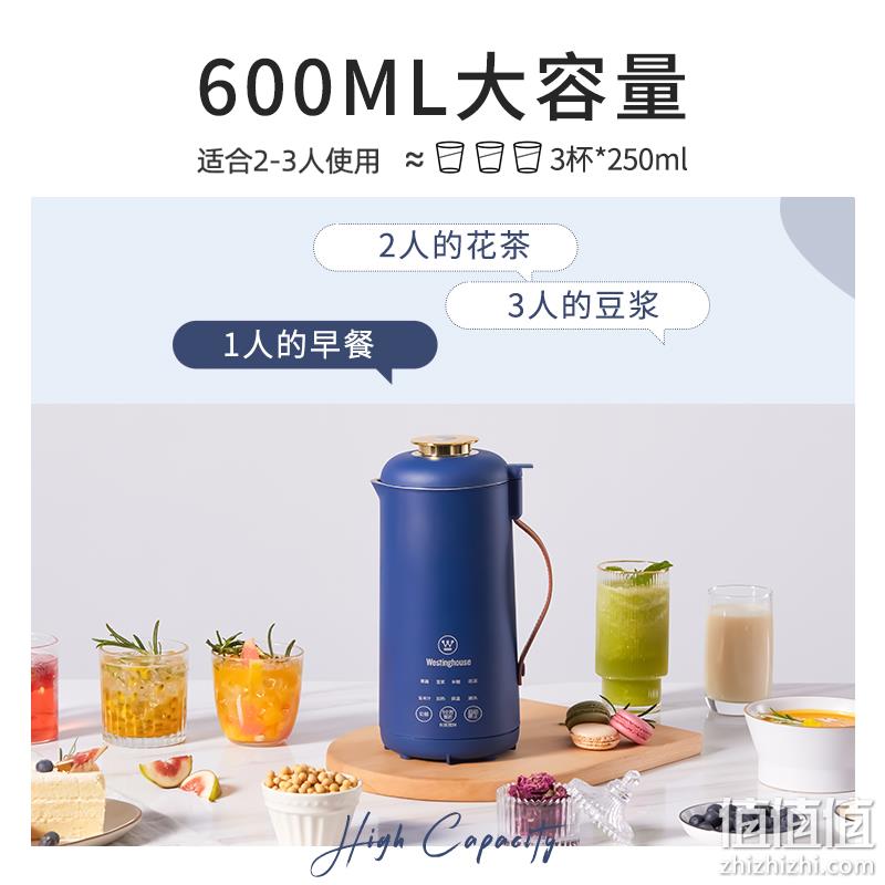 西屋 WFB-A39 小型多功能加热破壁机600ml 2色 179元包邮（需领券） 值值值-买手聚集的地方