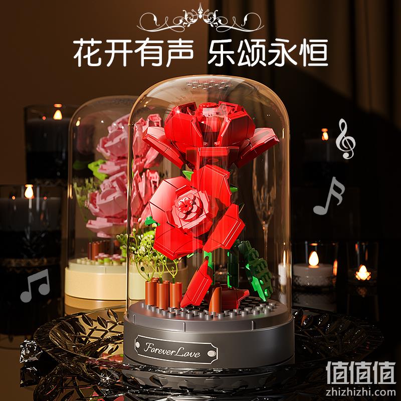 JAKI 佳奇积木 积木永生花音乐盒 多款 新低45元包邮（双重优惠） 值值值-买手聚集的地方