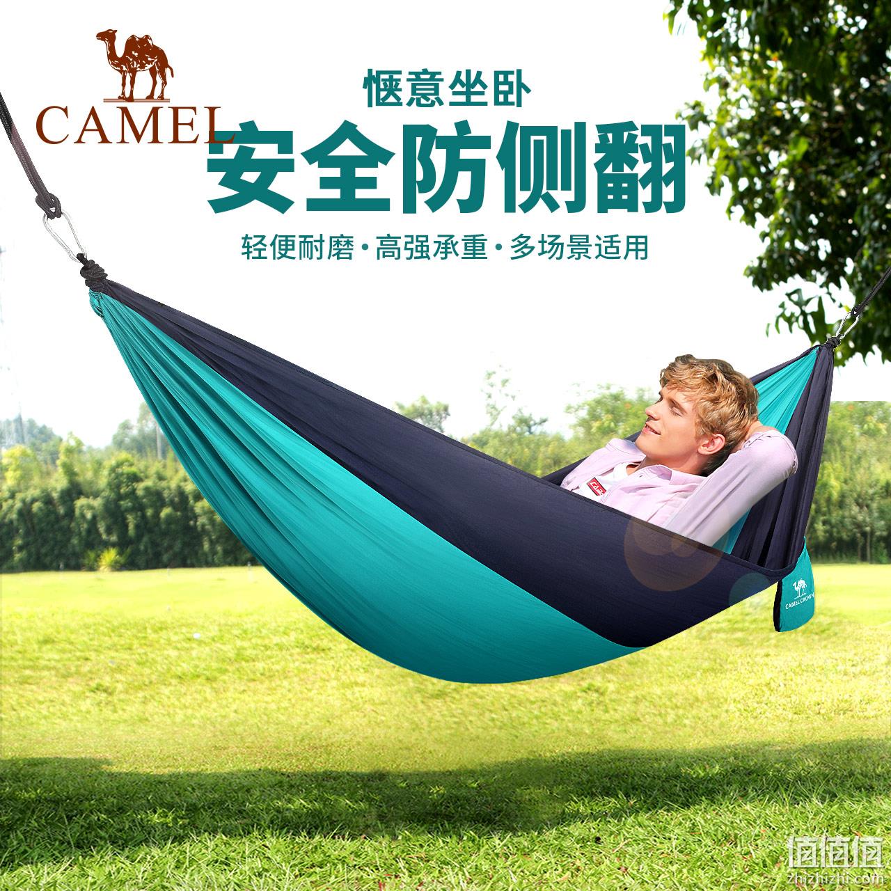 Camel 骆驼 户外加厚加宽吊床 49元包邮（需领券） 值值值-买手聚集的地方