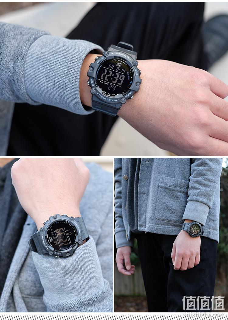 CASIO 卡西欧 AE-1500WH-8BVCF 男式运动防水石英表 176.77元 值值值-买手聚集的地方