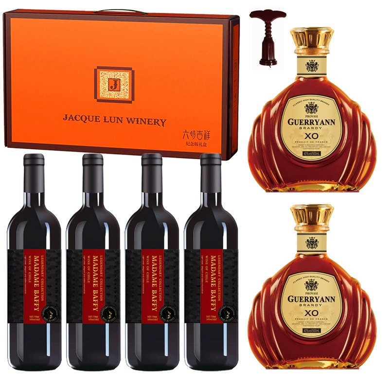 巴菲太太珍藏 2021限量款 智利美乐财富传奇干红葡萄酒750mL*4瓶+Guerryann XO白兰地*2瓶 礼盒装 198元包邮（需用券） 值值值-买手聚集的地方