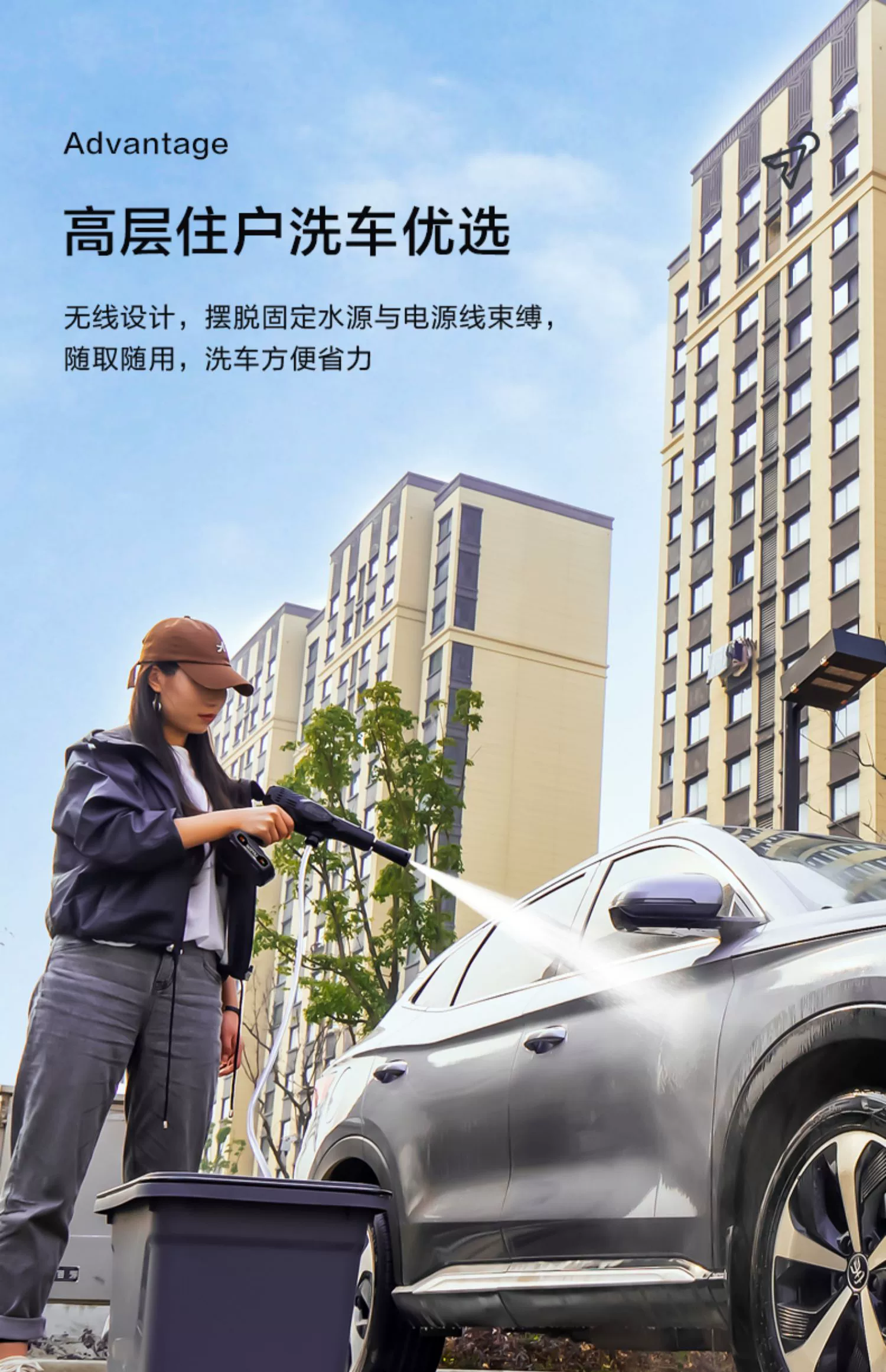40年老牌，亿力 YLQ2040D 锂电池无线强力高压洗车机增压水枪 79元起包邮（需领券） 值值值-买手聚集的地方