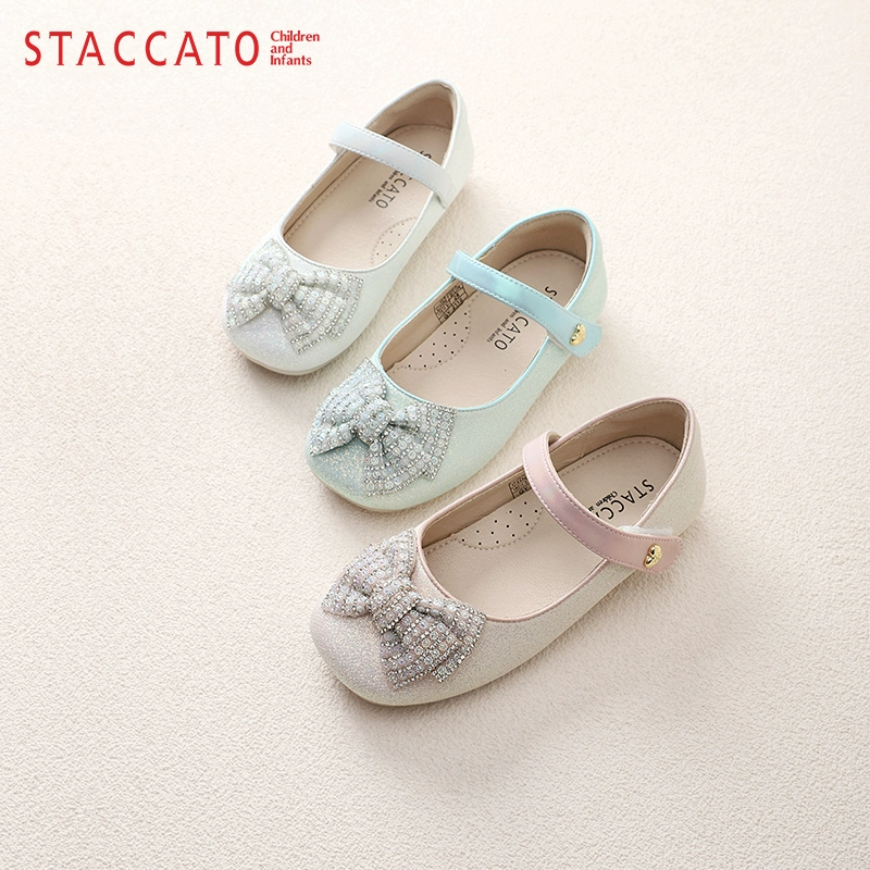 Staccato Kids 思加图 2023年春夏新款蝴蝶结水钻公主鞋（28~35码）2色 139元包邮（需领券） 值值值-买手聚集的地方