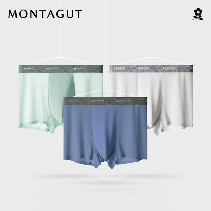 Montagut 梦特娇 冰丝男士内裤3条礼盒装 多色 39元包邮（需领券） 值值值-买手聚集的地方