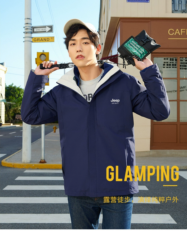 Jeep Spirit 吉普 2023秋冬男女运动户外冲锋衣 多色 59.9元包邮（带内胆款149.9元） 值值值-买手聚集的地方