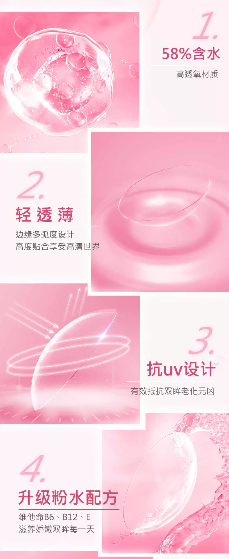 Pegavision 晶硕 好养眼小粉片水润B12日抛隐形眼镜 30片 59元包邮（需领券） 值值值-买手聚集的地方