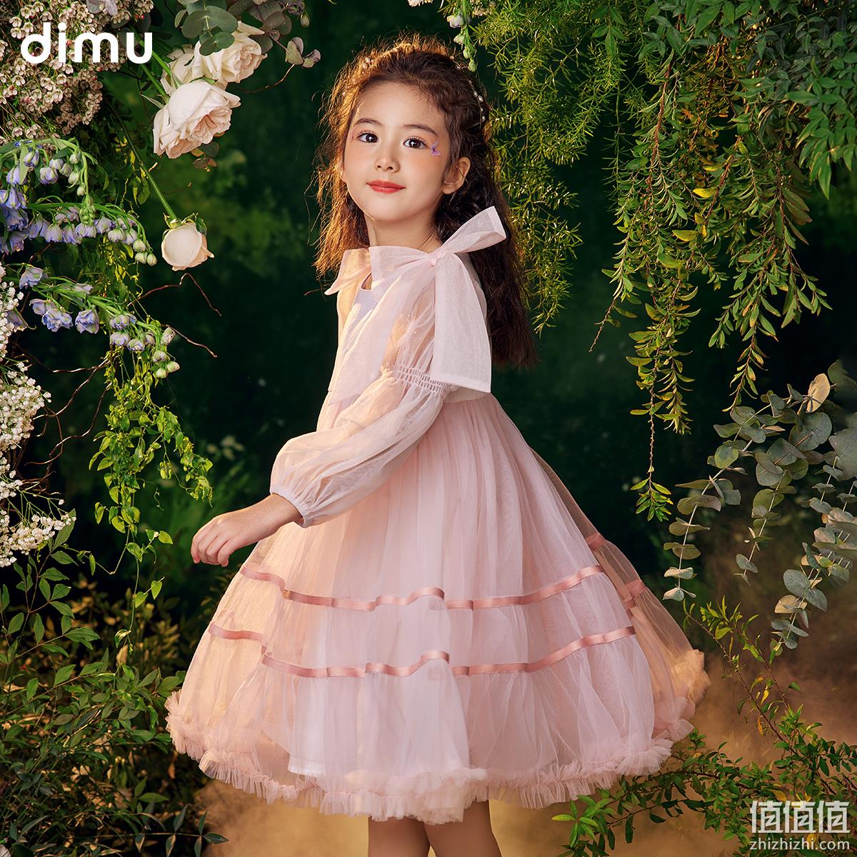 dimu 笛牧 2023秋季新款网纱儿童蓬蓬公主裙 （100~160码） 128元包邮（需领券） 值值值-买手聚集的地方