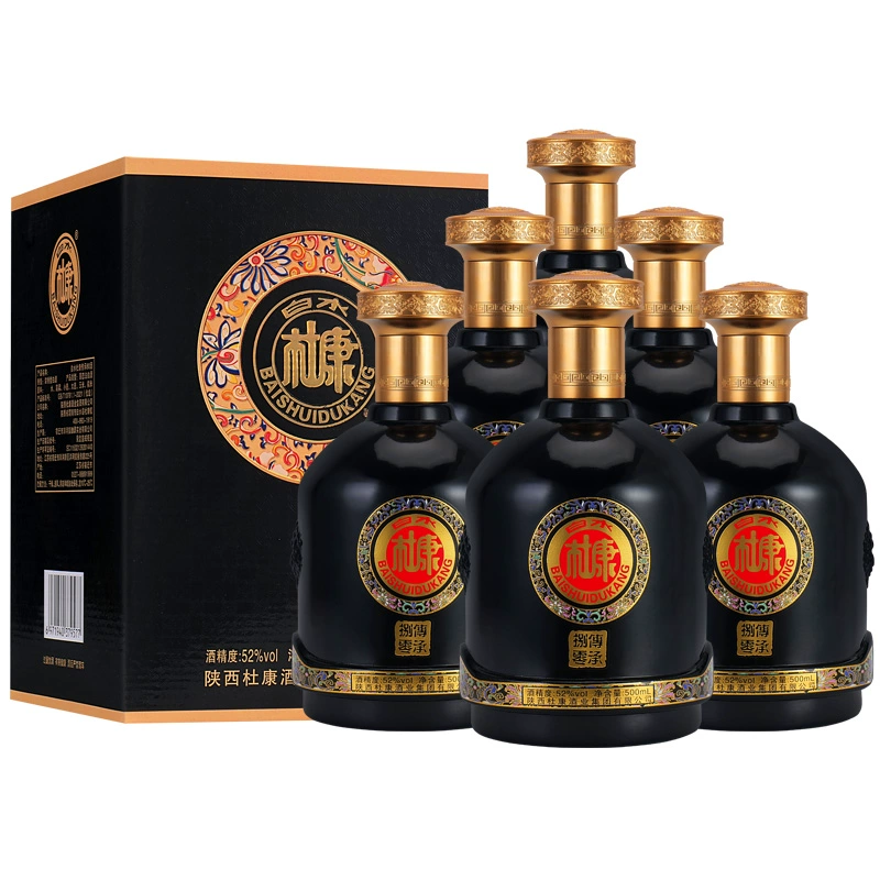 中华老字号，白水杜康 传承80 52度浓香型纯粮白酒500mL*6瓶礼盒装 138元包邮（需领券） 值值值-买手聚集的地方