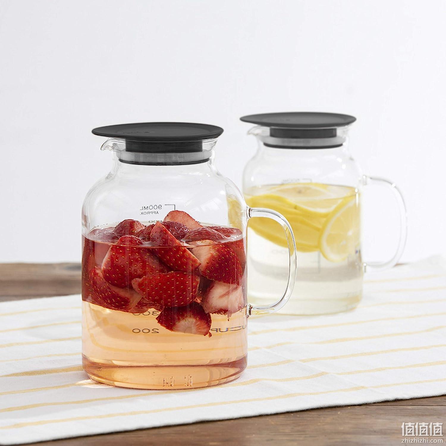 销量第一，Hario 好璃奥 VFP-1000-B 家用自制水果玻璃饮品壶 1000mL 新低66.02元 值值值-买手聚集的地方
