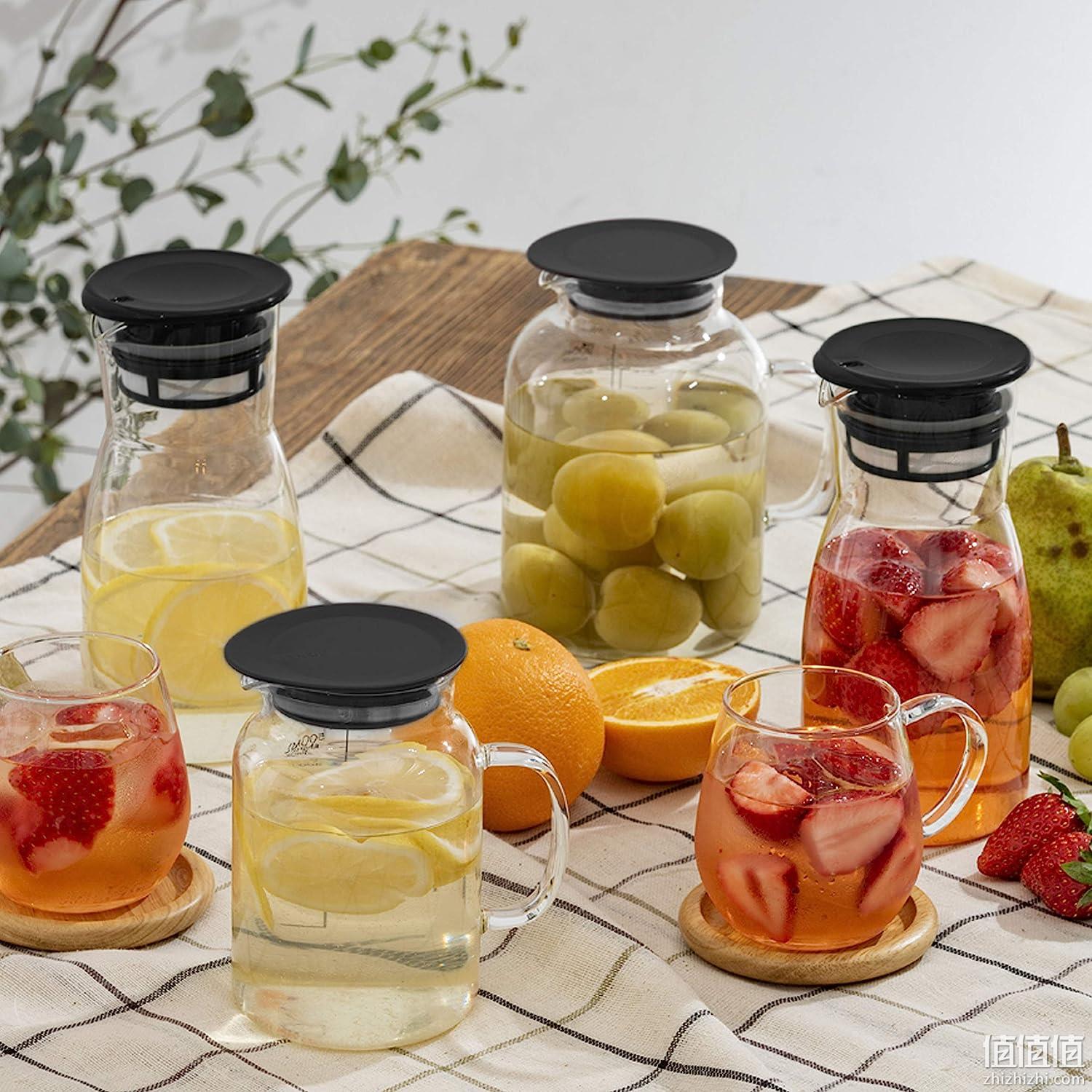销量第一，Hario 好璃奥 VFP-1000-B 家用自制水果玻璃饮品壶 1000mL 新低66.02元 值值值-买手聚集的地方