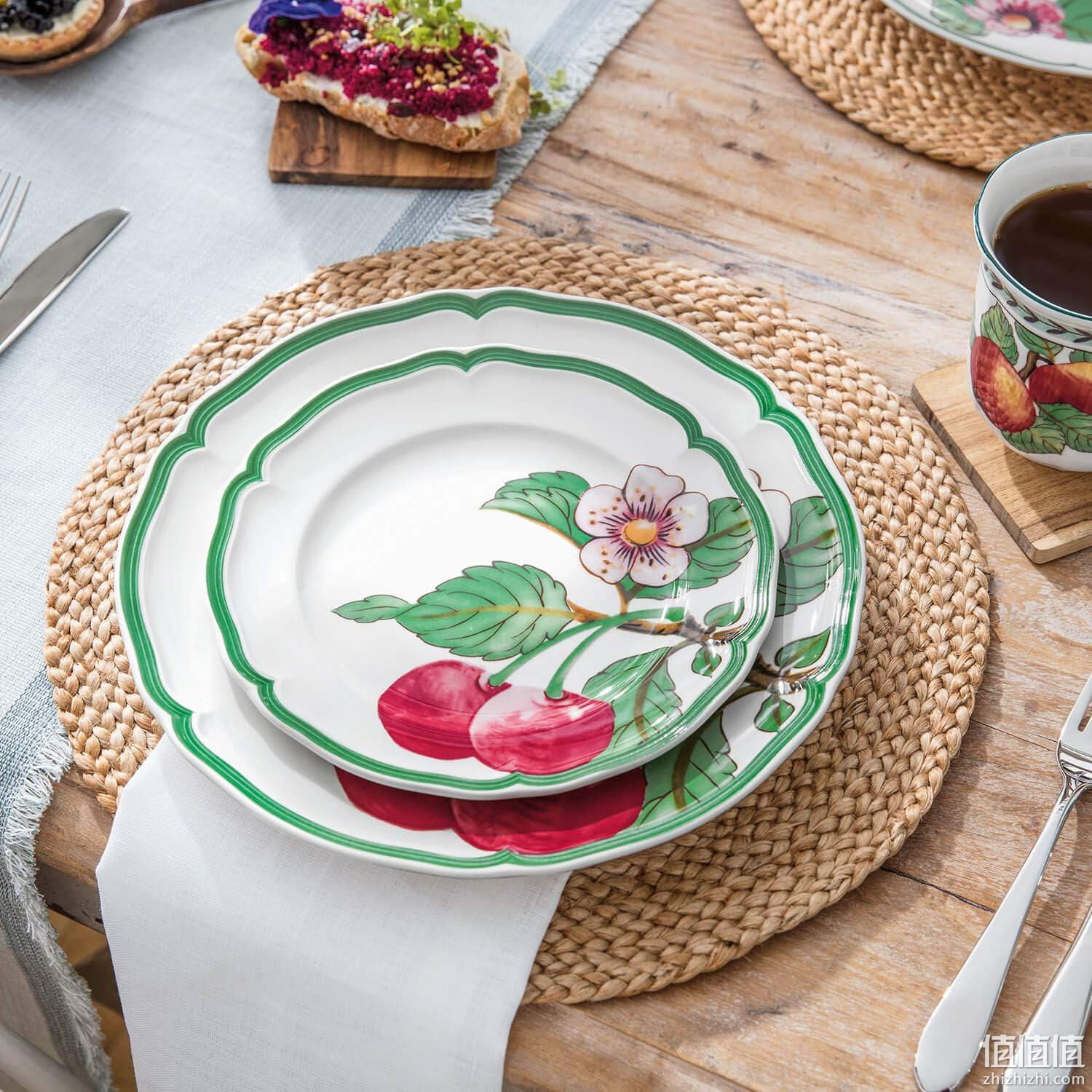 Villeroy & Boch 德国唯宝 French Garden法式花园系列 沙拉盘4件套 21cm 新低565.56元（天猫旗舰店1560元） 值值值-买手聚集的地方