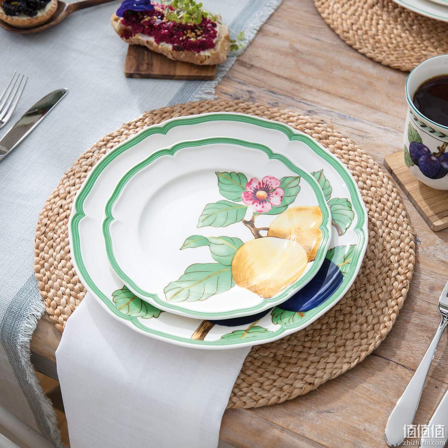 Villeroy & Boch 德国唯宝 French Garden法式花园系列 沙拉盘4件套 21cm 新低565.56元（天猫旗舰店1560元） 值值值-买手聚集的地方