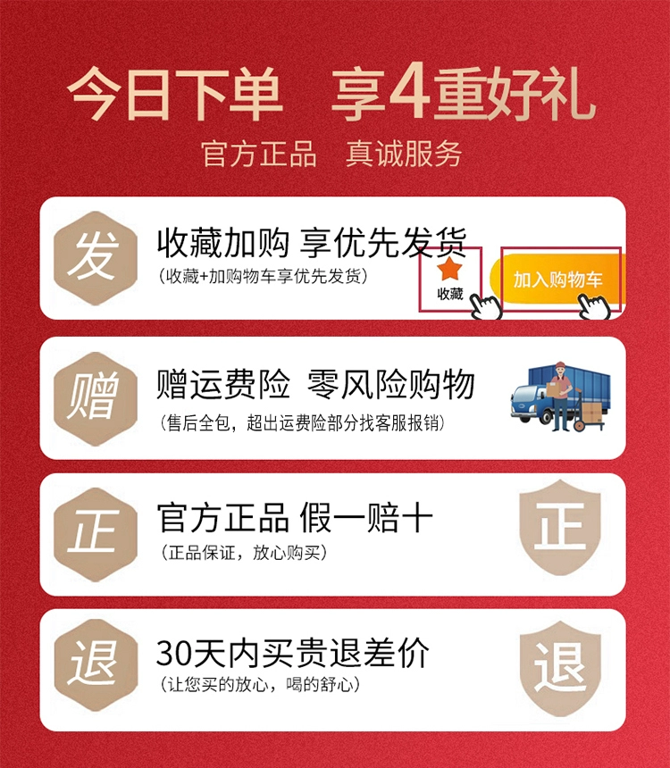 金六福 喜相逢 52度浓香型白酒500mL*4瓶礼盒装 整箱 配礼品袋 新低228元包邮（需用券） 值值值-买手聚集的地方