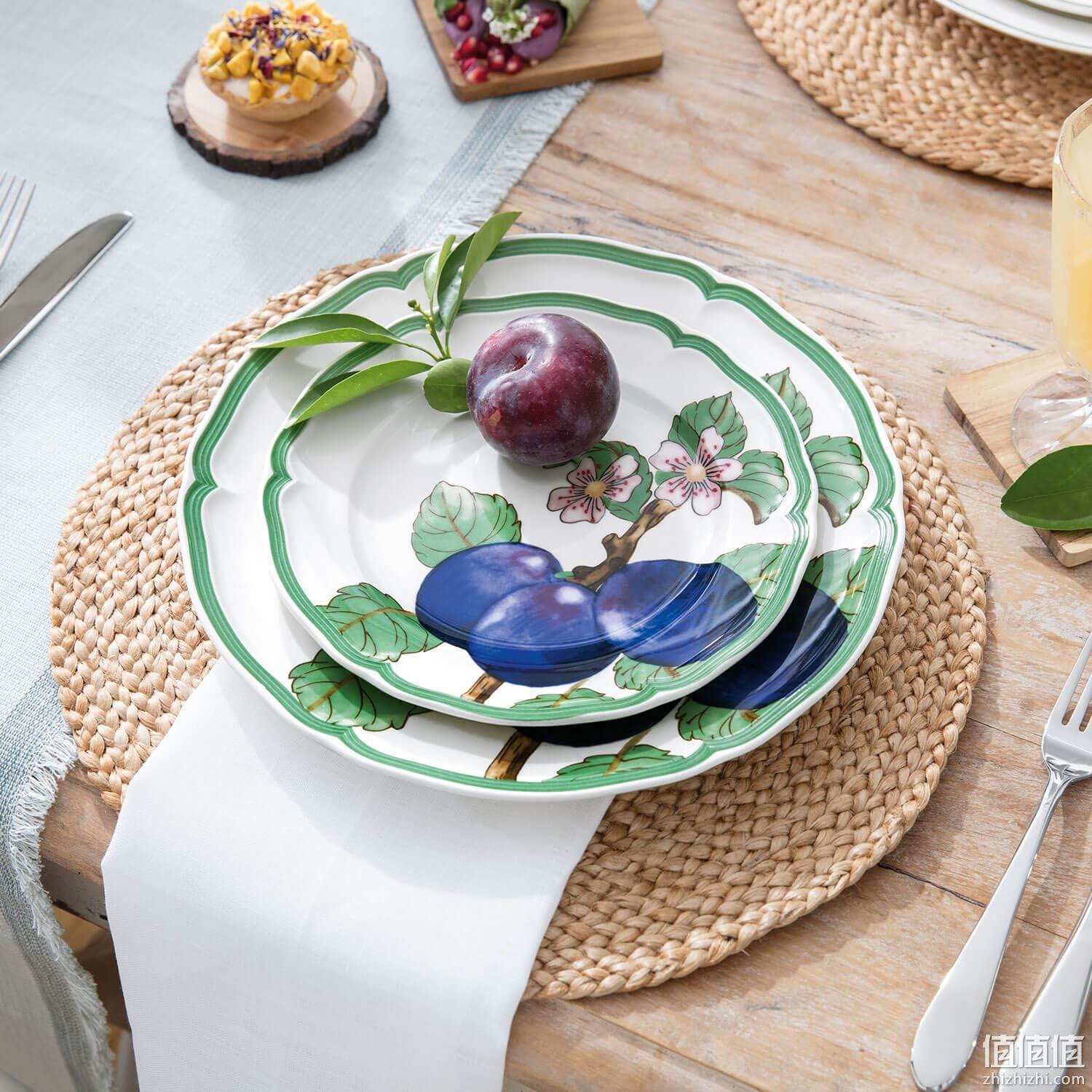 Villeroy & Boch 德国唯宝 French Garden法式花园系列 沙拉盘4件套 21cm 新低565.56元（天猫旗舰店1560元） 值值值-买手聚集的地方