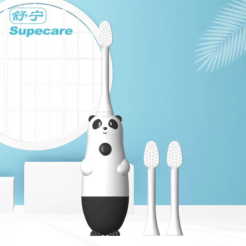 Supecare 舒宁 WY839-D1905 小熊猫款儿童电动牙刷 含3个刷头 19.9元包邮（需领券） 值值值-买手聚集的地方