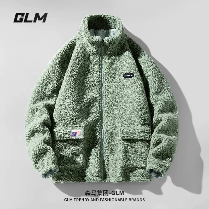 森马旗下轻商务潮牌，GLM 春秋季情侣加厚港风羊羔绒外套 多色 69.9元包邮（需领券） 值值值-买手聚集的地方